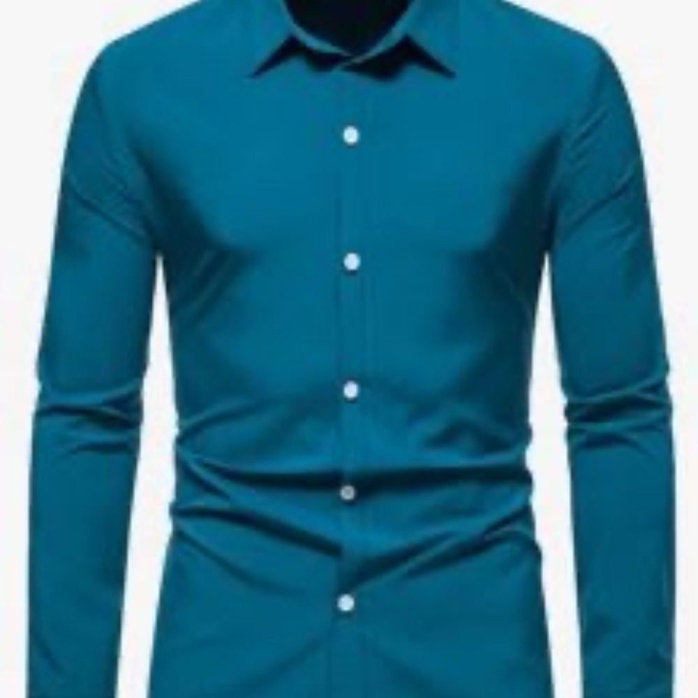 Men's Teal Button Down Shirt